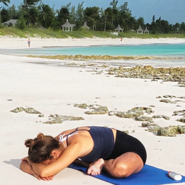 Yoga on the beach