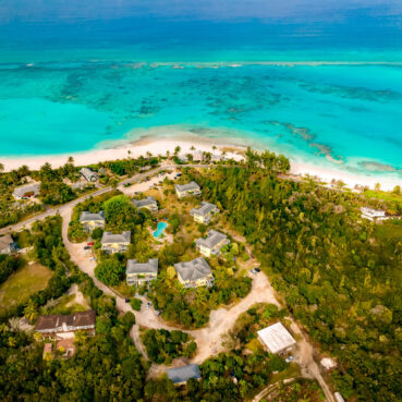 Pineapplefields Beach arial view