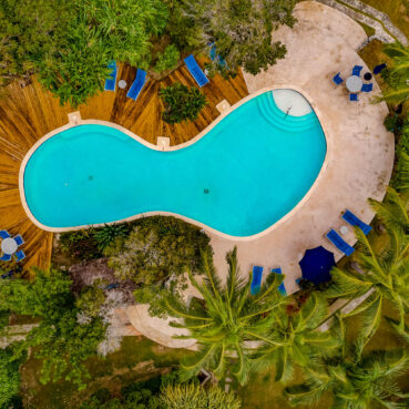 Pineapplefields Beach arial view